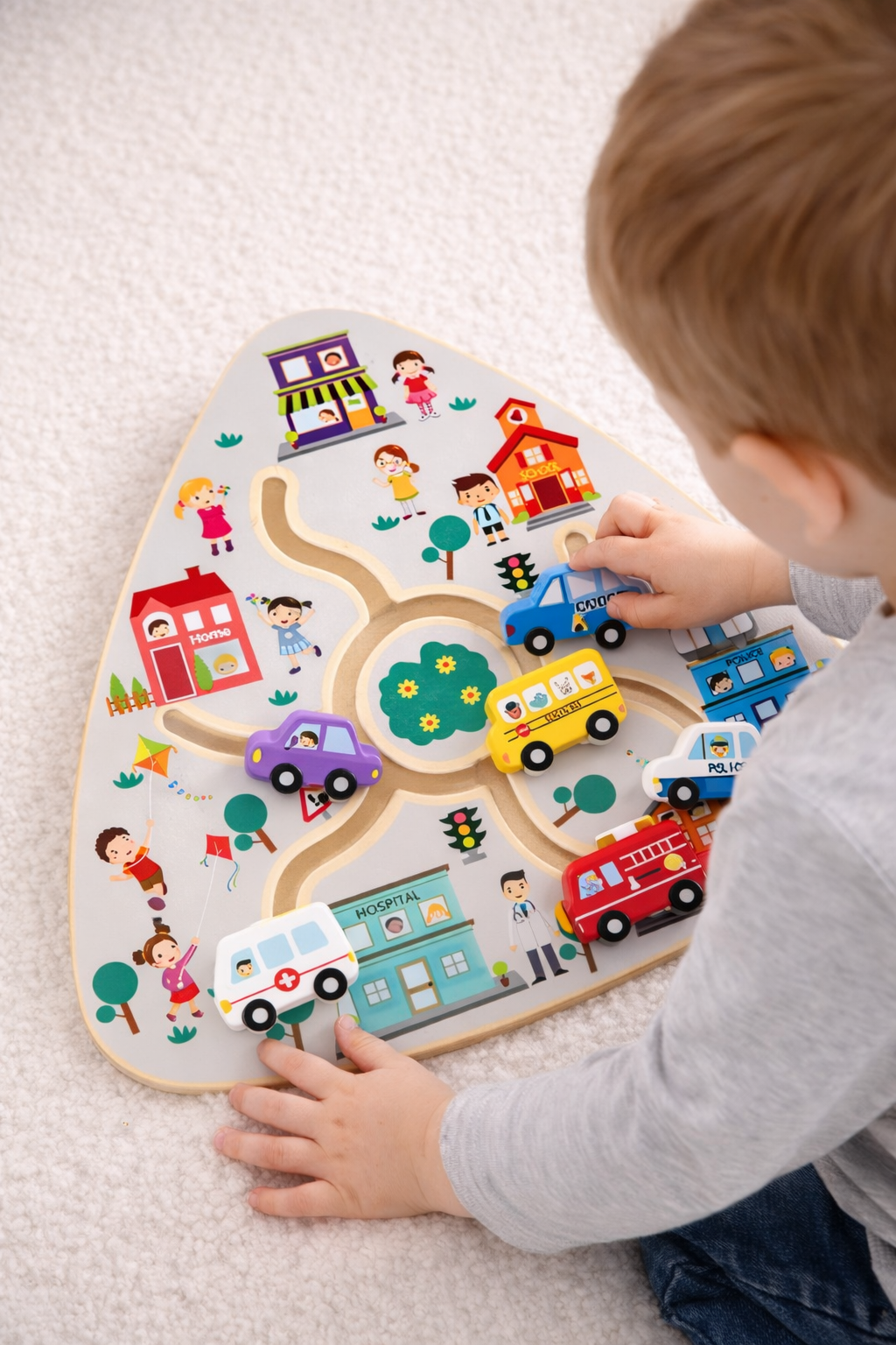 Wooden Activity Town Board