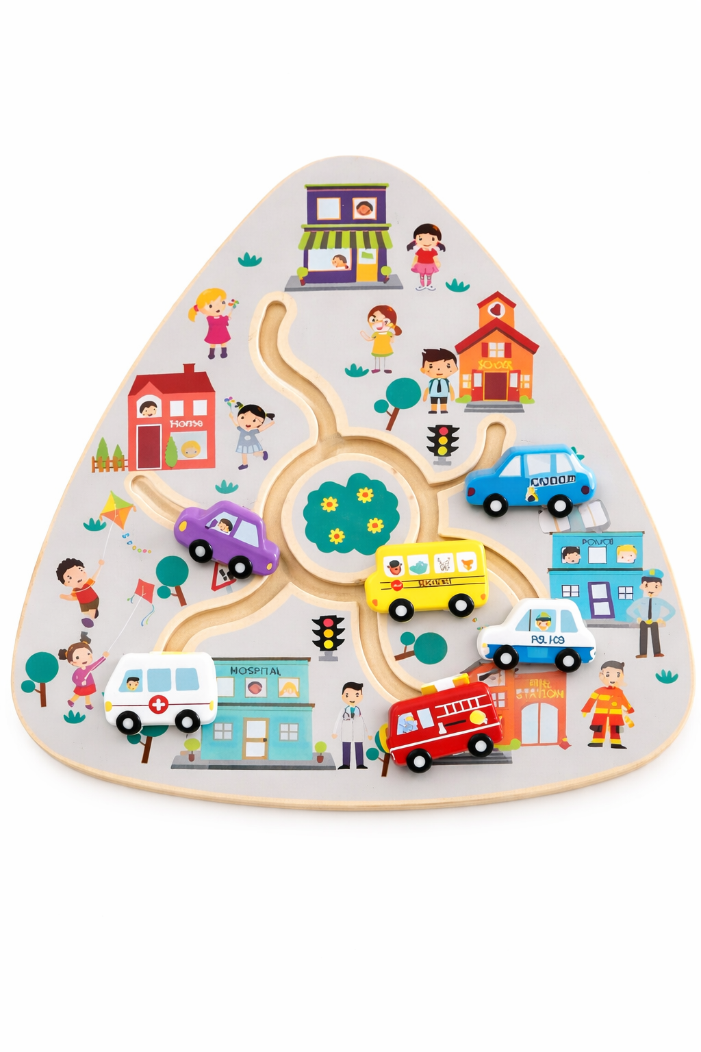 Wooden Activity Town Board