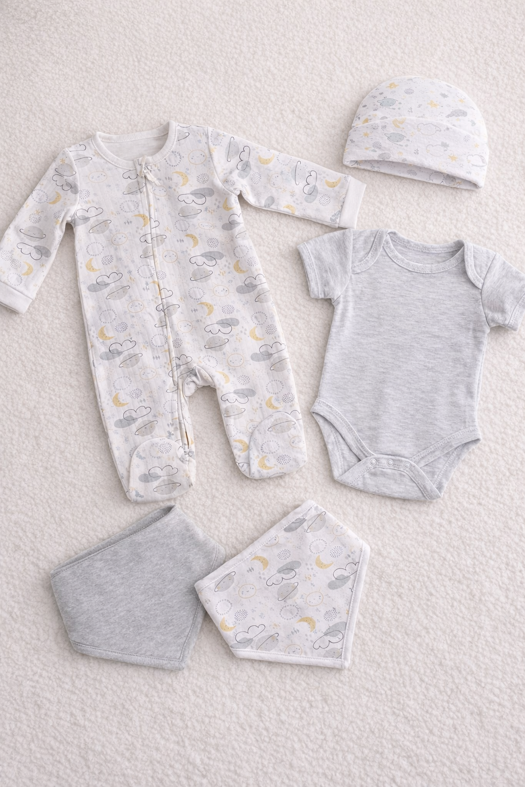 5-Piece Sky Print Baby Set